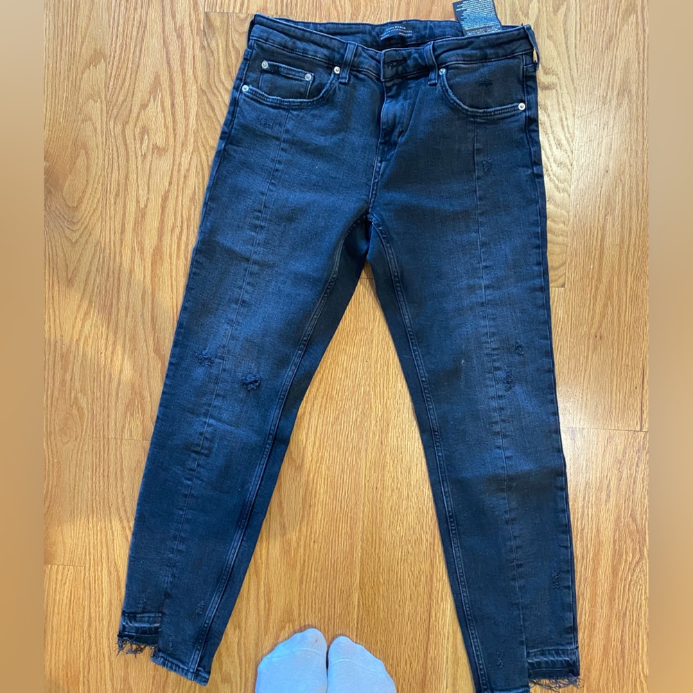 Gentle worn black Zara jeans